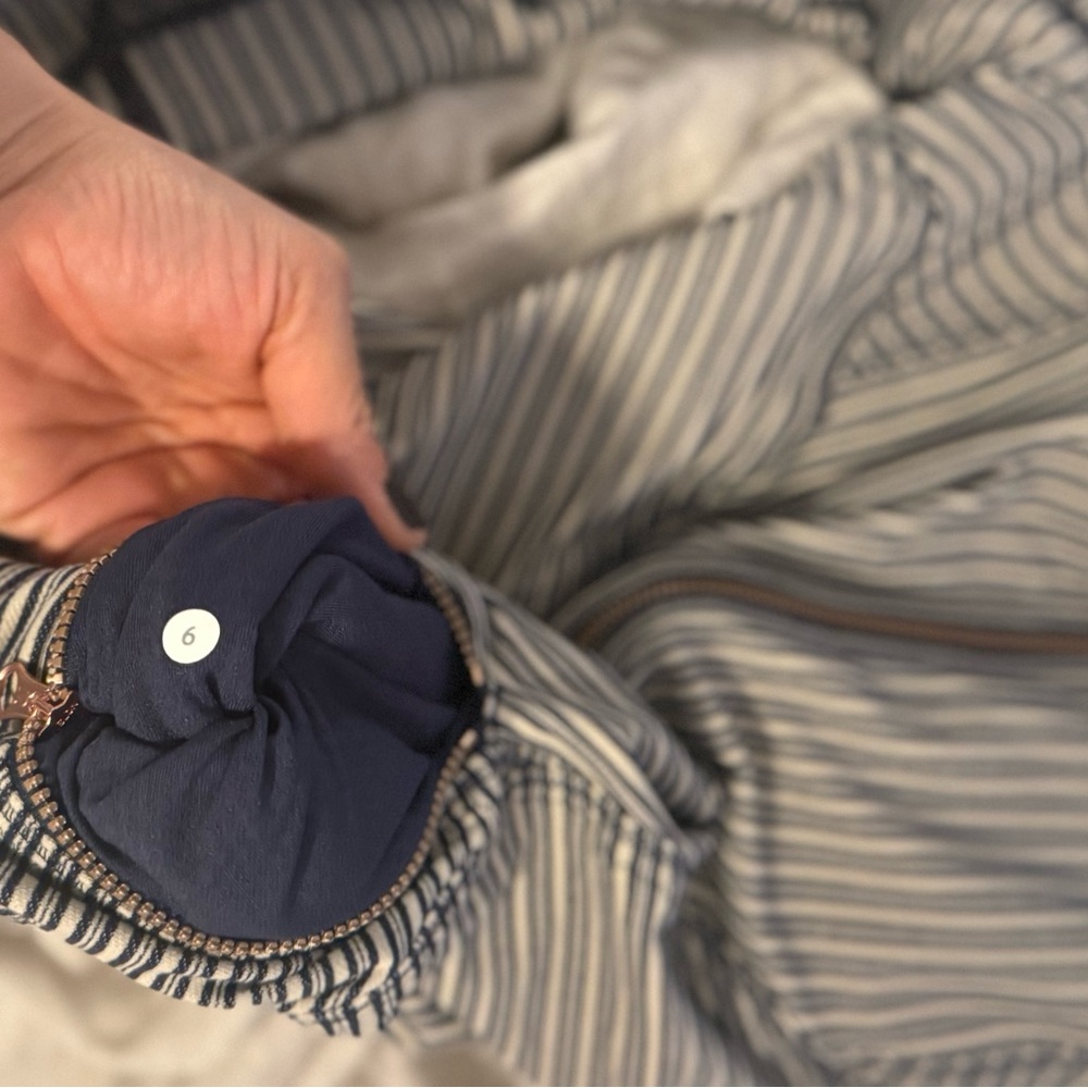 lululemon athletica Striped Jacket - Navy and White